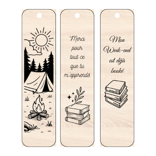 Marque-page gravé