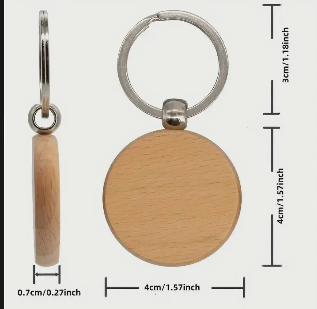 Porte clé en bois Parrain d'amour