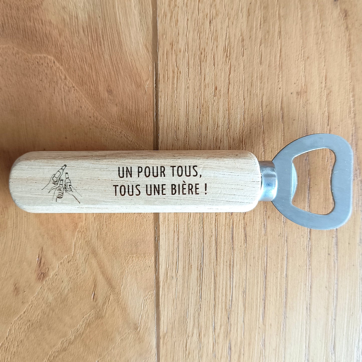 Décapsuleur "Un pour tous, tous une bière !"